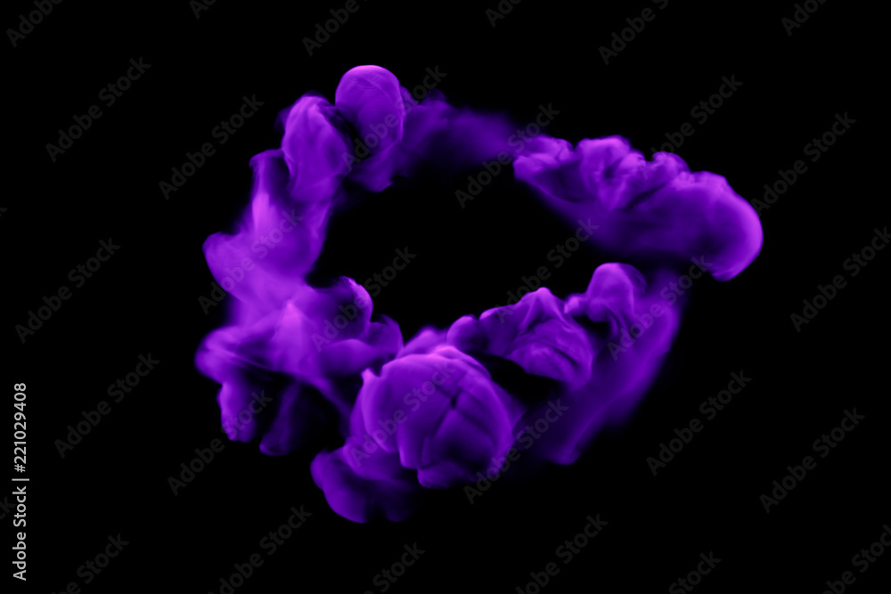 Purple smoke on a black background. 3d illustration, 3d rendering. Purple smoke on a black background. 3d illustration, 3d rendering.