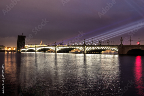 st. petersburg rinity Bridge. White nights in Petersburg photo