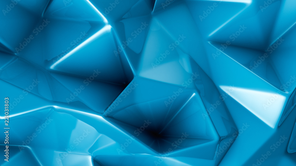 Turquoise crystal background with triangles. 3d illustration, 3d rendering. Turquoise crystal background with triangles. 3d illustration, 3d rendering.