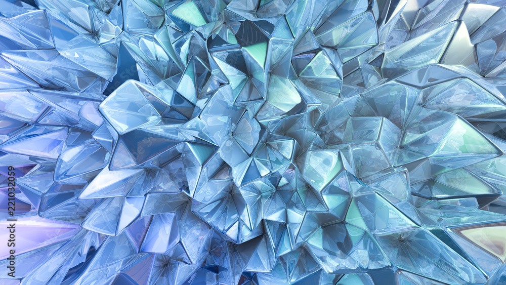 Blue crystal background with triangles. 3d illustration, 3d rendering. Blue crystal background with triangles. 3d illustration, 3d rendering.
