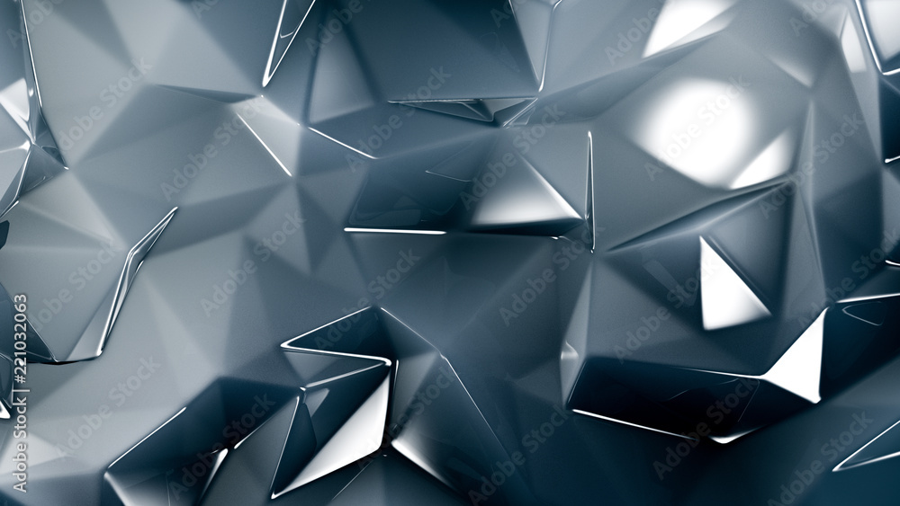 Gray crystal background with triangles. 3d illustration, 3d rendering. Gray crystal background with triangles. 3d illustration, 3d rendering.