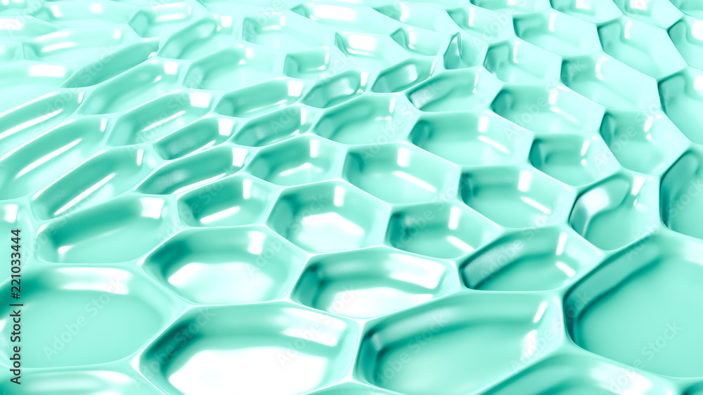 Turquoise geometric background with relief. 3d illustration, 3d rendering. Turquoise geometric background with relief. 3d illustration, 3d rendering.