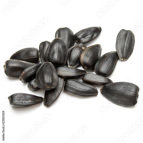 Fototapeta Naklejka Na Ścianę i Meble -  Sunflower seeds  isolated on white background close up