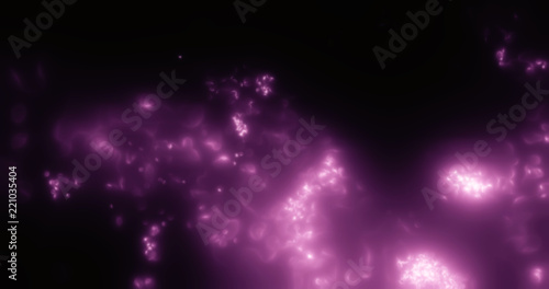 3d render. Ultra Filet Christmas and New Year sparkling whirlwinds of star dust on a black background bokeh.prazdnichnaya garland or magic flaming dust