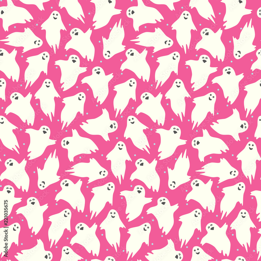 Vector Seamless Halloween Pattern With Skull Bat Headstone Isolated On Pink  Background Perfect For For Fabric Wrapping Textile Wallpaper Clothing  Greeting Cards Halloween Background Stock Illustration  Download Image Now   iStock