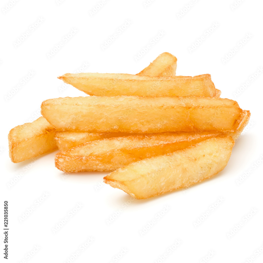 French Fried Potatoes isolated on white background French Fried Potatoes isolated on white background