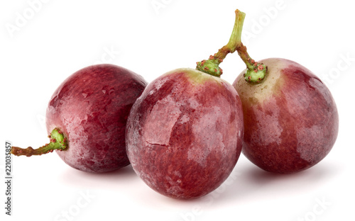 Red grape berry bunch isolated on white background cutout