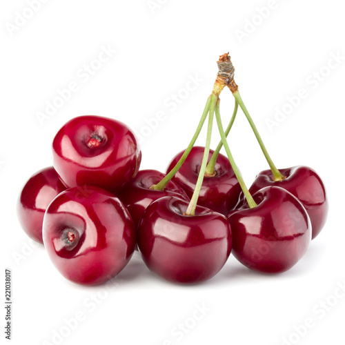 Sweet cherry isolated on white background cutout