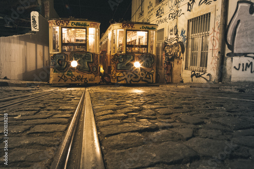 Elevador da Glória: the funicular that connects Praza dos Restauradores to Miradouro de Sao Pedro de Alcantara photo