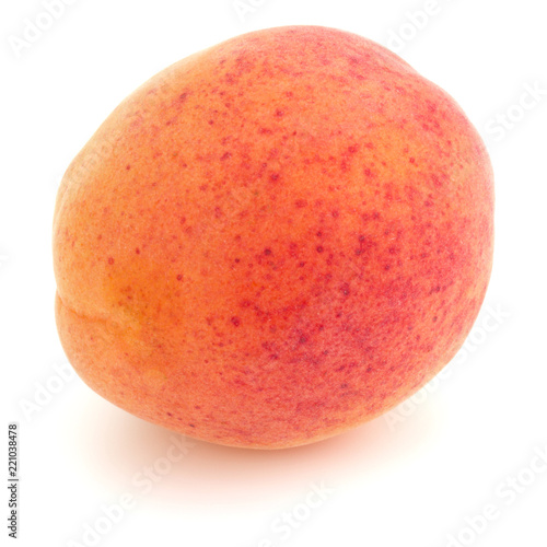 One apricot isolated on white background cutout