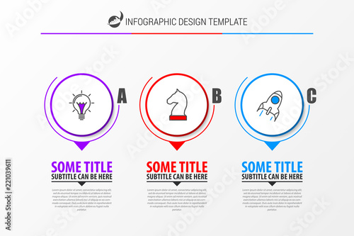 Infographic design template. Creative concept with 3 steps