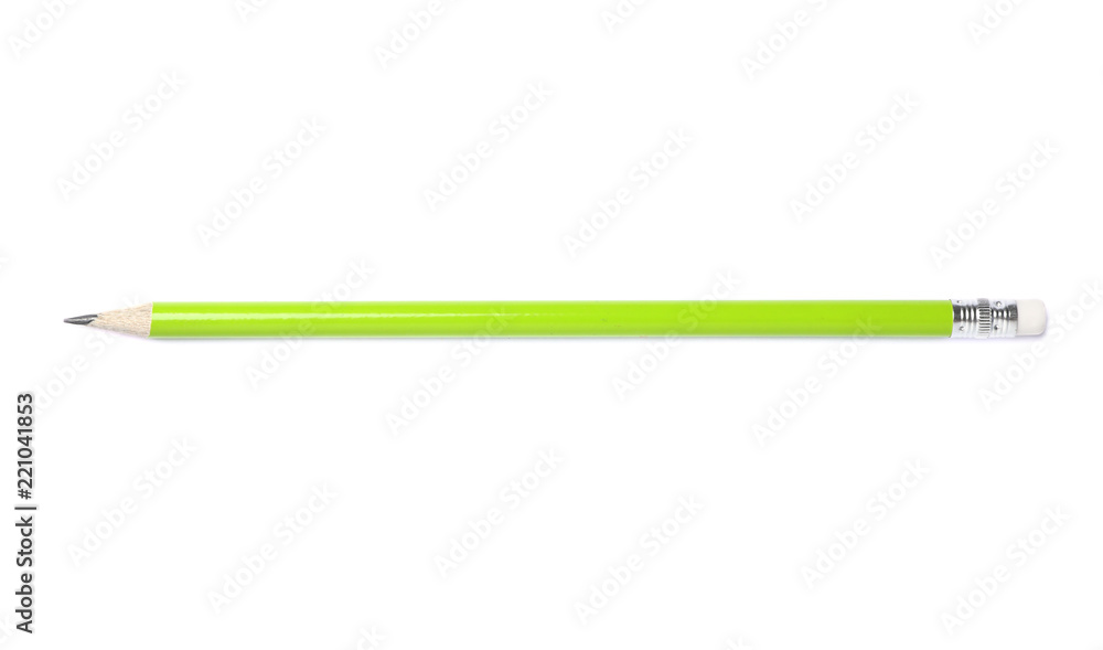 Pencil on white background. School stationery Pencil on white background. School stationery