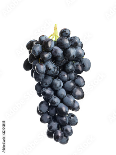 Bunch of fresh ripe juicy grapes isolated on white