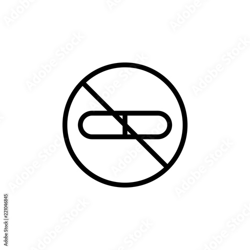 taboos prohibition icon. Element of prohibition sign for mobile concept and web apps icon. Thin line icon for website design and development, app development. Premium icon