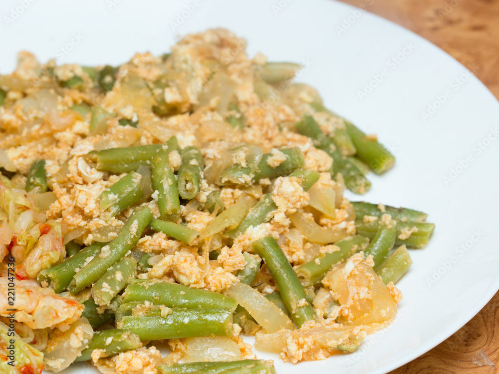 cooking Slice of green beans cooking Slice of green beans