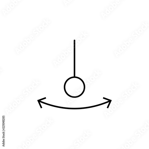 pendulum icon. Element of arrow and object icon for mobile concept and web apps. Thin line pendulum icon can be used for web and mobile