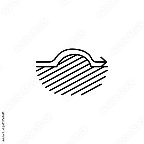 absorb do not jump icon. Element of arrow and object icon for mobile concept and web apps. Thin line absorb do not jump icon can be used for web and mobile