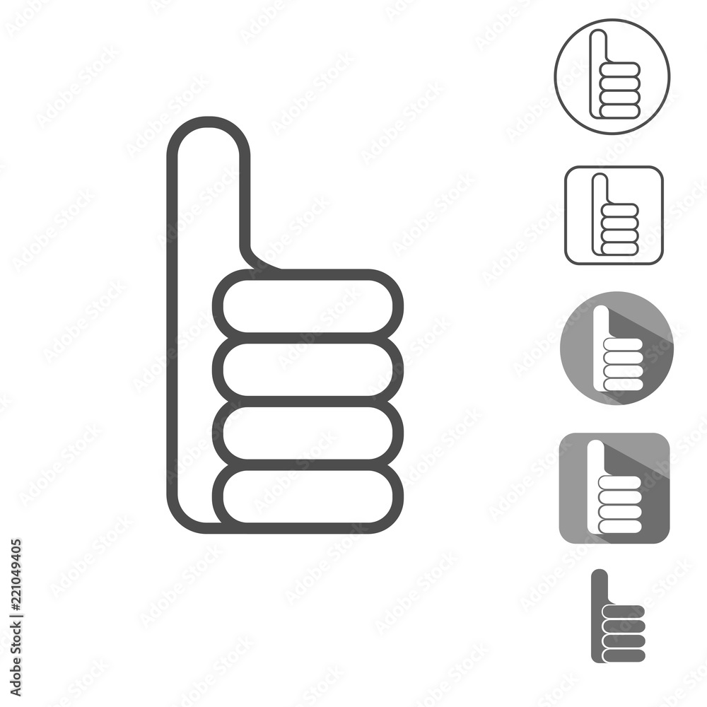 hand with a thumb up, OK. badge, symbol, emblem, icon hand with a thumb up, OK. badge, symbol, emblem, icon