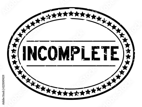 Grunge black incomplete word oval rubber seal stamp on white background