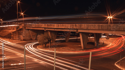 Night city, viaduct