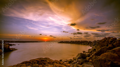 Long exposure of sunset in Darwin Australia