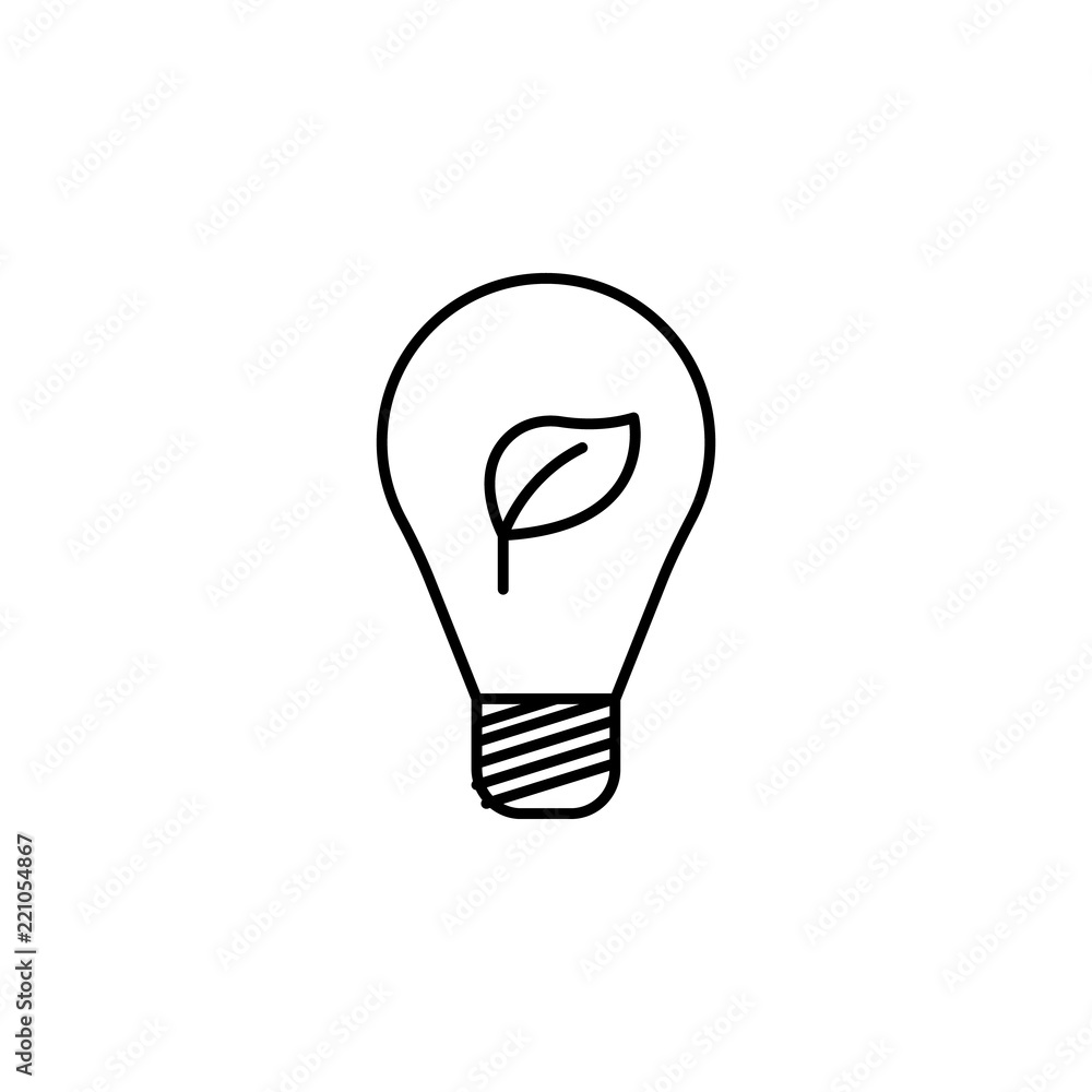 Eco-friendly light bulb outline icon. Element of ecology icon for mobile concept and web apps. Thin line Eco-friendly light bulb can be used for web and mobile Eco-friendly light bulb outline icon. Element of ecology icon for mobile concept and web apps. Thin line Eco-friendly light bulb can be used for web and mobile