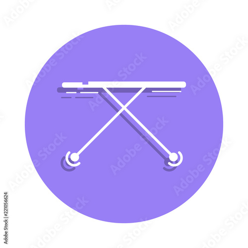 ironing board icon in badge style. One of Handmade collection icon can be used for UI, UX