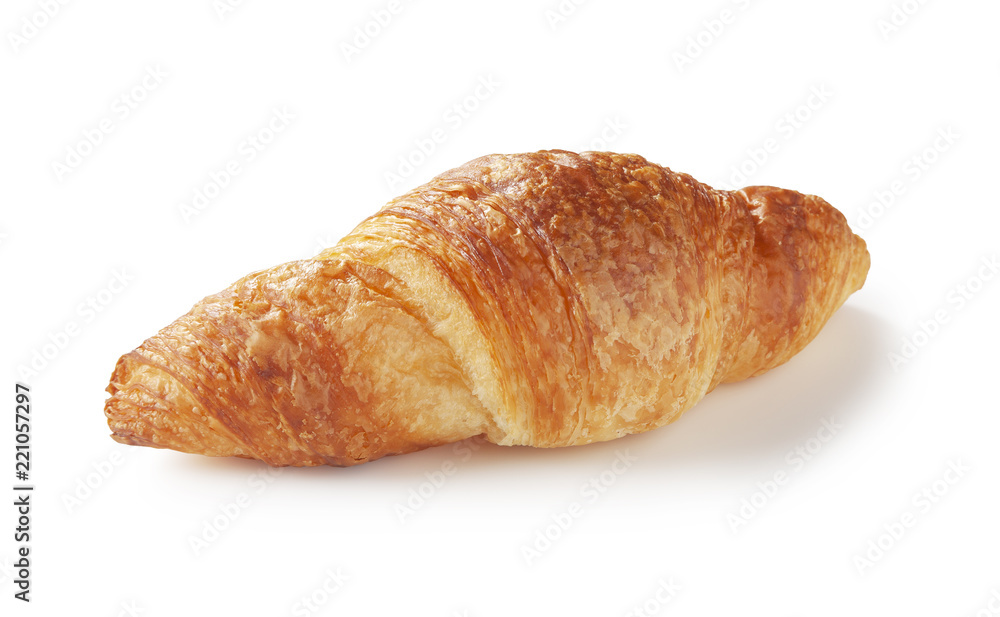freshly baked croissant isolated on white background freshly baked croissant isolated on white background