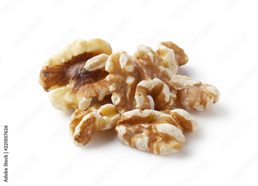 Walnuts isolated on white background. Walnuts isolated on white background.