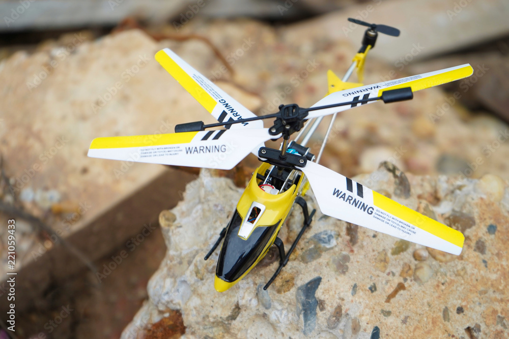 Mini Helicopter toy white background. Mini Helicopter toy white background.