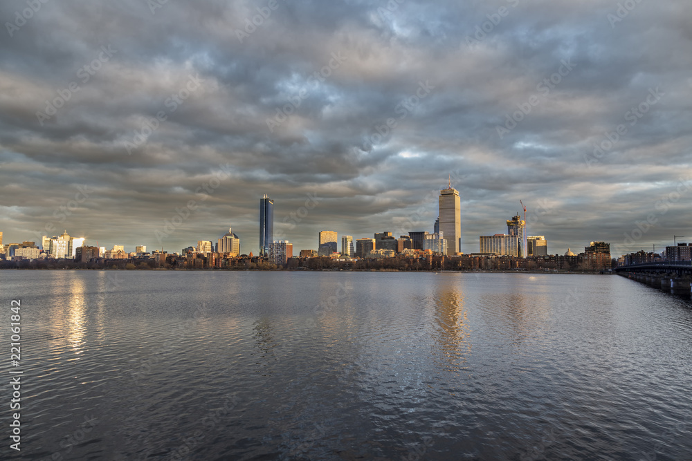 Boston Skyline in the Sunset