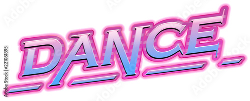 A dance logo on white background
