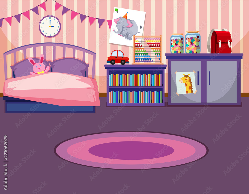 A girl bedroom template A girl bedroom template