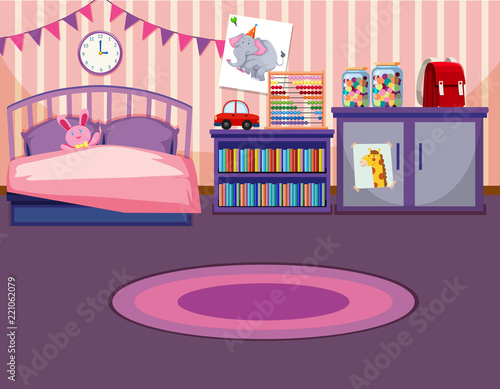 A girl bedroom template