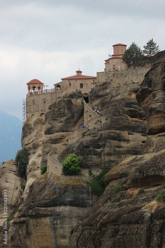 Breathtaking view to Monastery of Varlaam, Meteora, Kalabaka, Greece