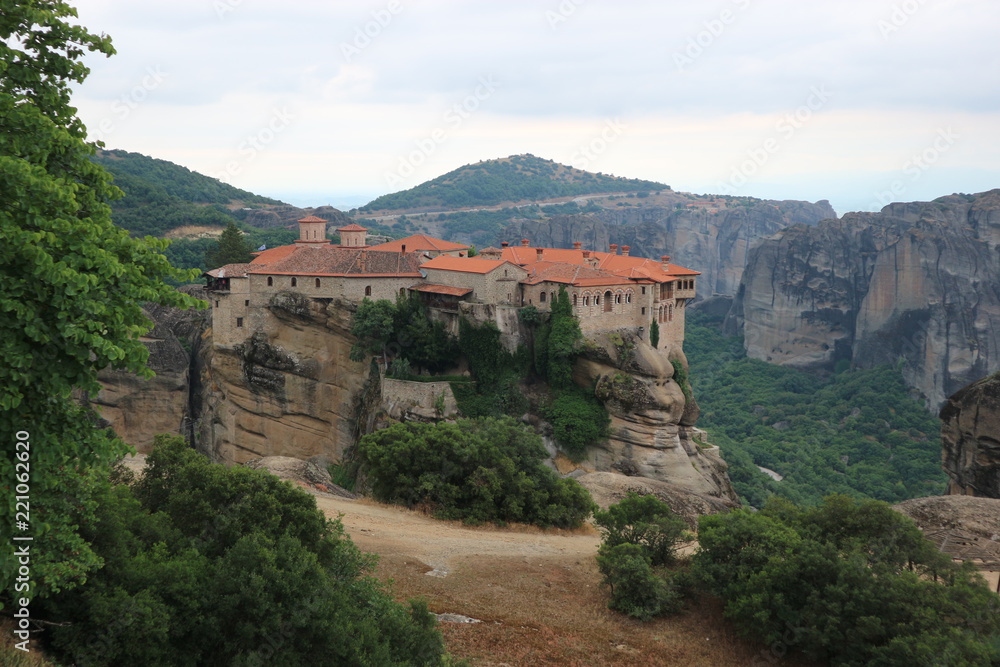 Scenic view to Monastery of Varlaam, Meteora, Kalabaka, Greece
