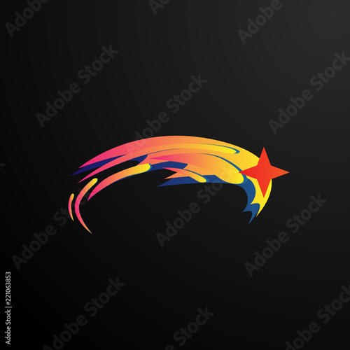 Free Download shooting star logo icon - GFXLoad