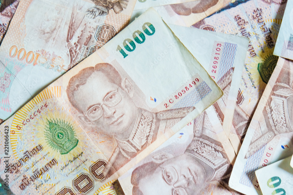 Thai money note using as background stacking Thai money note using as background stacking