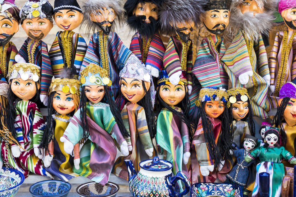 Traditional oriental doll in Bukhara Bazaar, Uzbekistan