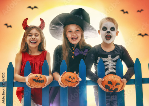 children on Halloween