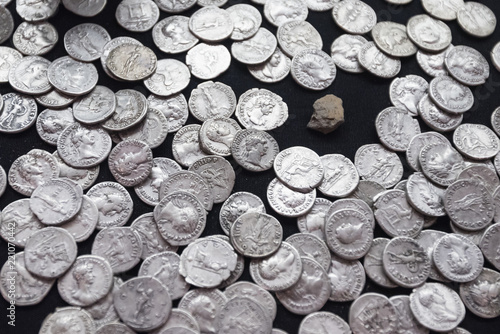 Collection of silver, Roman coins.