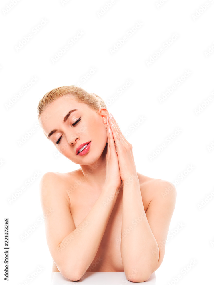 Beautiful model girl with perfect fresh clean skin. Youth and skin care concept. Beautiful model girl with perfect fresh clean skin. Youth and skin care concept.