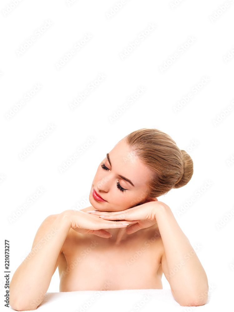 Beautiful model girl with perfect fresh clean skin. Youth and skin care concept. Beautiful model girl with perfect fresh clean skin. Youth and skin care concept.
