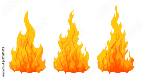 Bonfire set. Design element