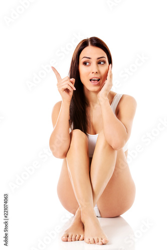 Young, sporty, fit and beautiful girl in sporty underwear.