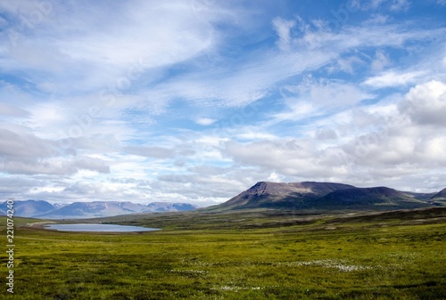 Landscape with Lake and Mountains - near Husavik Iceland