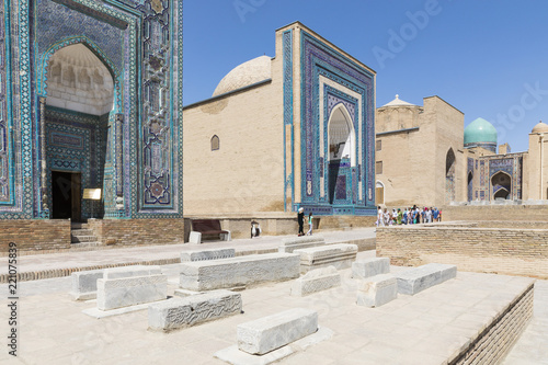 Historical holy cemetery of Shahi Zinda in Samarkand, Uzbekistan. photo