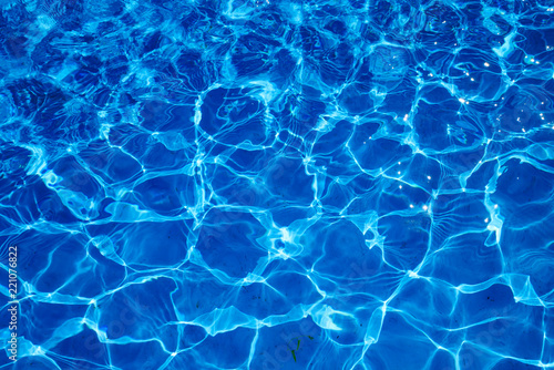 Blue ripped water in swimming pool