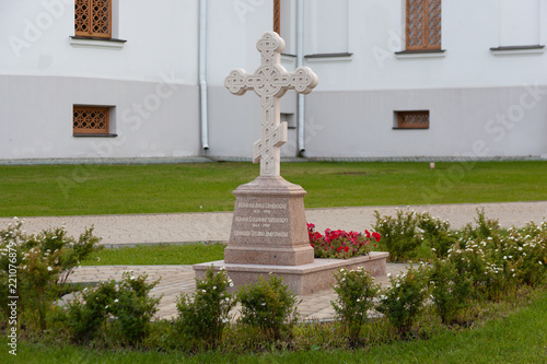 Grave of Mamin-Siberian near Alexander Nevsky Cathedral in Yekaterinburg photo