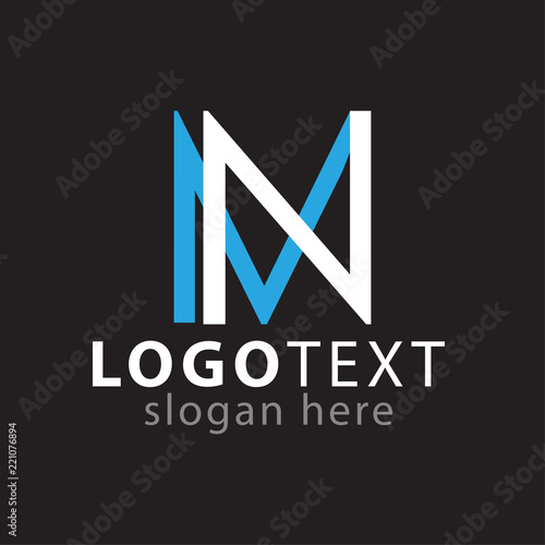 MN Initial letter logo icon vector template